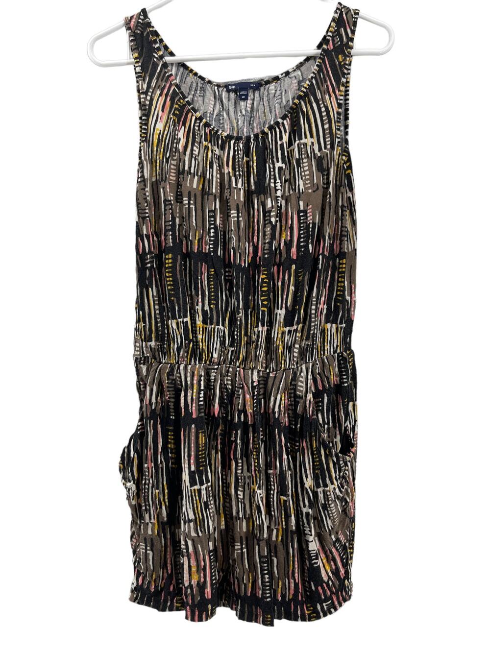 Gap Multicolored Printed Sleeveless Scoop Neck Mini Dress Women's Size XS